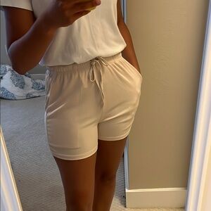 Women's Cream Shorts